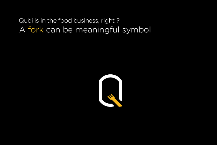 qubi graphic identity logo catering italian restaurant personal chef